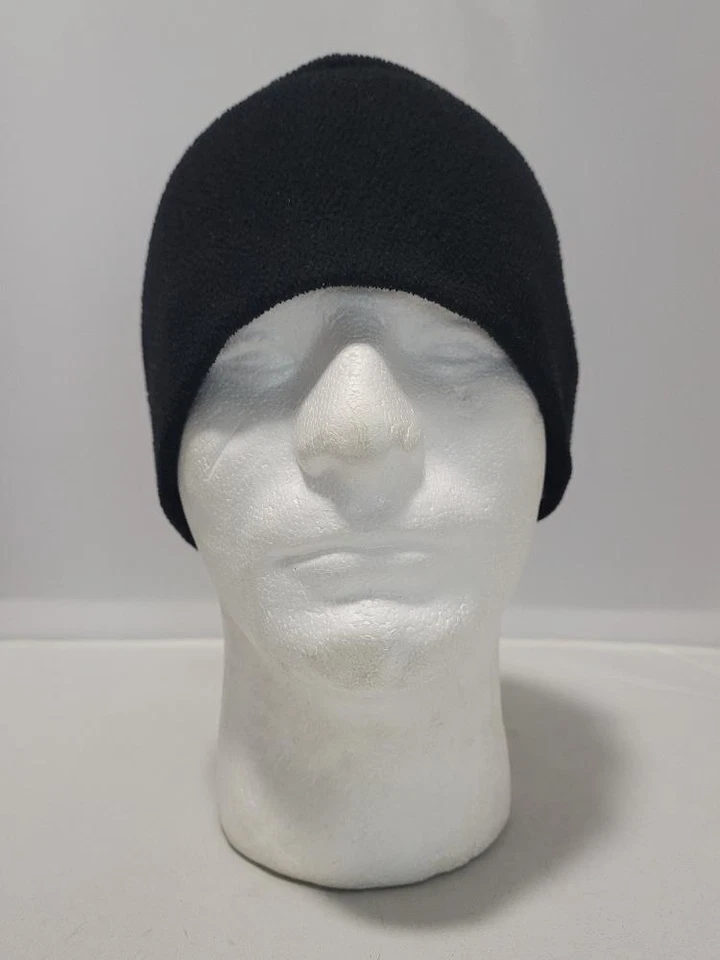 Black Cold Weather Micro Fleece Beanie Winter Hat Watch Cap #B68b - Image 1 of 4