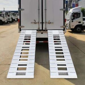 2Pcs Rectangular Trailer Ramps Aluminum Truck Car Auto Trailer Ramps 6000lbs - Picture 1 of 16