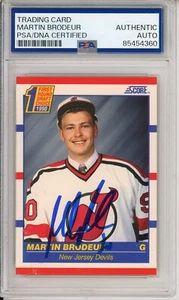 1990 SCORE MARTIN BRODEUR SIGNED RC CARD PSA DNA CERTIFIED COA HOF AUTOGRAPHED - Picture 1 of 2