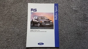 FORD RS FIESTA ESCORT SIERRA COSWORTH SALES BROCHURE 1992- - Picture 1 of 5