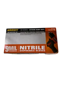 Nitrile Gloves 9 MIL STRONG Extreme Heavy Duty Powder Free Large ( L )  - Picture 1 of 5