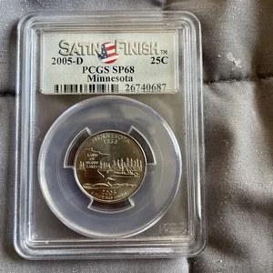 2005D $.25 Minnesota SP 68 Graded By PcGS - Picture 1 of 2