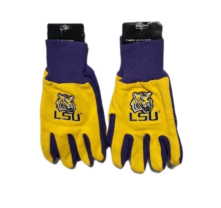 Lote de 2 pares de guantes utilitarios deportivos Wincraft LSU Tigers NCAA talla única para la mayoría Foto 1 de 1