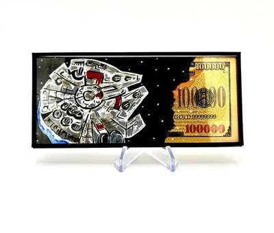 STAR WARS “ GOLD PLATED “ Money Art Front And Back Custom Designs - Image 1 of 4