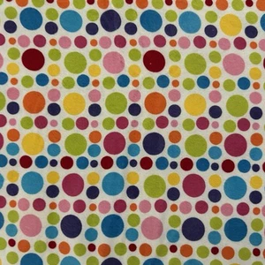 Cotton Flannel Fabric 68" x 58" Polka Dots Green Blue Pink Yellow Orange Jo-Ann - Picture 1 of 4