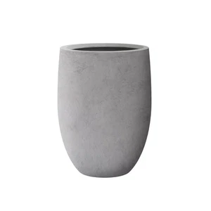 21.7"H Natural Concrete Tall Taper Planter with Drainage Plug for Outdoor Indoor - Picture 1 of 10