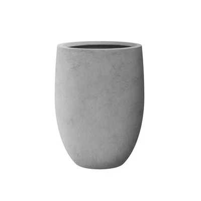 21.7"H Natural Concrete Tall Taper Planter with Drainage Plug for Outdoor Indoor - Image 1 of 4