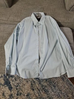 Egara Men's Blue/White Dress Shirt - Men's Warehouse  - Image 1 of 4