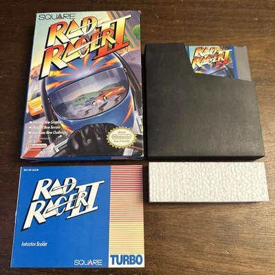Rad Racer II (Nintendo NES 1990) Complete CIB W- Tested - Authentic - Image 1 of 4