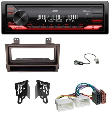 JVC Bluetooth USB DAB MP3 Autoradio für Hyundai Sonata ab 09 dunkelbraun metalli - Bild 1 von 4