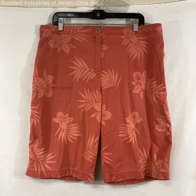 Pantalones cortos para mujer Gently Loved Chico's rojo-naranja, talla 3 Foto 1 de 3