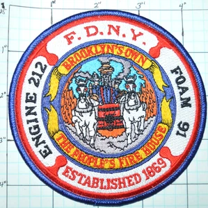 PARCHE BROOKLYN 212 MOTOR DEL DEPARTAMENTO DE BOMBEROS DE LA CIUDAD DE NUEVA YORK - Imagen 1 de 1