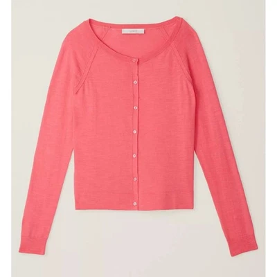 Cárdigan de algodón rosa Ann Taylor LOFT talla grande Foto 1 de 4