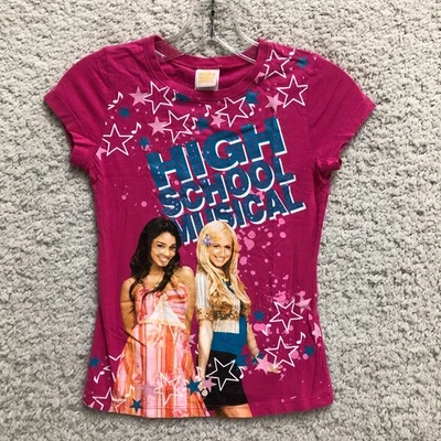 Disney High School Musical 2 Top Shirt Medium Youth Pink Graphic Tee Y2K Girls M - Image 1 of 4