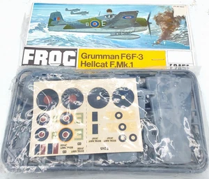 Frosch 1/72 Scale Grumman F6F-3 Hellcat F.Mk.1 Pegboard Pack Model Vintage 70s Sealed - Bild 1 von 3