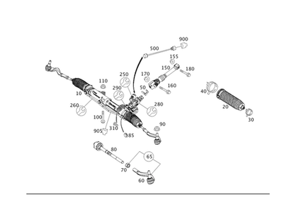 Barra de amarre original Mercedes-Benz 212-330-14-03 Foto 1 de 2