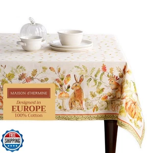 Mesa rectangular de mantel Maison d' Hermine 100 % algodón lengüeta 70 x 108 pulgadas - Imagen 1 de 5