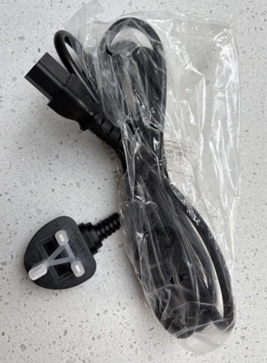 3 x Power Cable 13a UK 3 Pin to IEC "Kettle Lead" approx 2m - Image 1 of 2