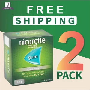 Nicorette 4mg Goma 210 Piezas Paquete de 2 – Dejar de Fumar Goma de Mascar Nicotina - Imagen 1 de 2