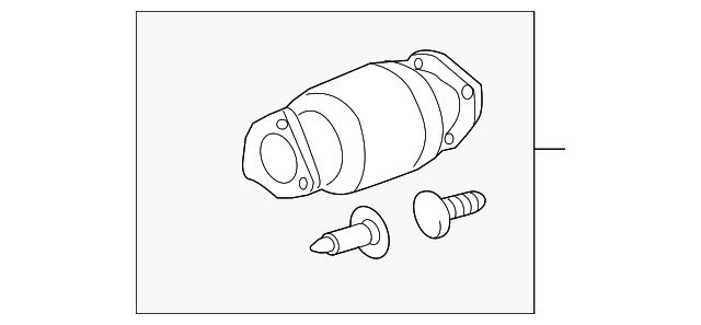 Подлинный каталитический конвертер Honda 18150-RV0-A00 - Изображение 1 из 2