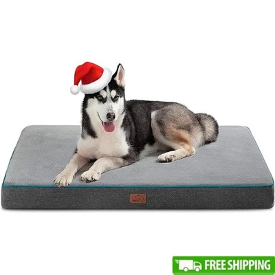 Cama ortopédica para cachorro espuma com memória tapete removível lavável capa antiderrapante segura - Imagem 1 de 4