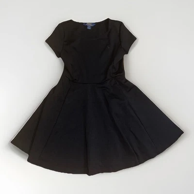 Polo Ralph Lauren Girls Black Fit & Flare Dress Size 12-14 Party Casual - Image 1 of 3