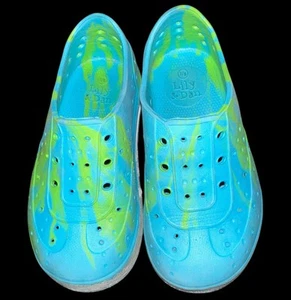 Lily and Dan blue and green children’s water shoes size 7/8 - Picture 1 of 6