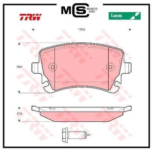 NEU *ORIGINAL* OEM Audi A8 3.0 TDI quattro 2003> TRW Bremsbeläge Satz hinten - Bild 1 von 1