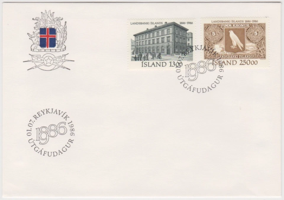 Iceland FDC 1986, National Bank - Image 1 of 1