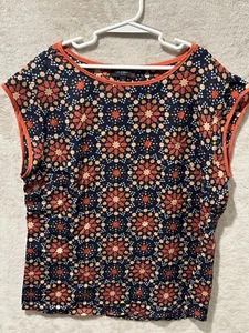 The Limited Sleeveless Blouse Shirt Women Top Size S Kaleidoscope Pattern Clean - Picture 1 of 7