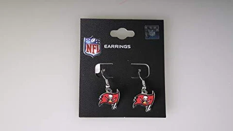NFL Tampa Bay Buccaneers Tampa Bay Buccaneers Earrings J-Hook Logo Red, Small Cover