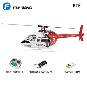FLY WING Bell 206 V3 RC Helicopter RTF 6CH 2.4G Brushless Motor Aircraft UK Plug - Picture 1 of 18