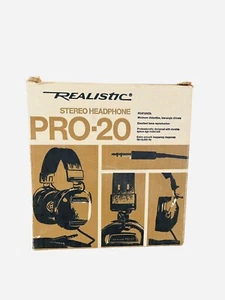 Auriculares Realistas PRO-20 Sobre la Oreja Audio Estéreo De Colección Retro Hechos en EE. UU. Música - Imagen 1 de 12