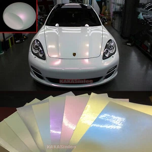 Calcomanía de vinilo camaleón blanco perla mate mágica envolvente para auto entero AB - Imagen 1 de 51