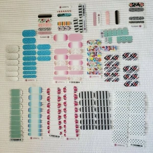 Lot Of Leftover Jamberry Nails Stickers Incomplete Sheets Heat Required - Bild 1 von 6