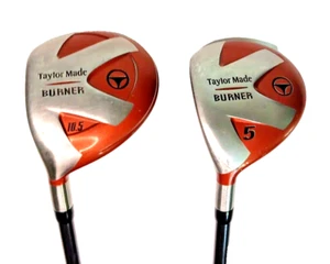 LH 2 PCS Set Taylor Made Burner Driver 10.5 and 5 Wood Bubble Shat 2 R-80 used - Picture 1 of 15
