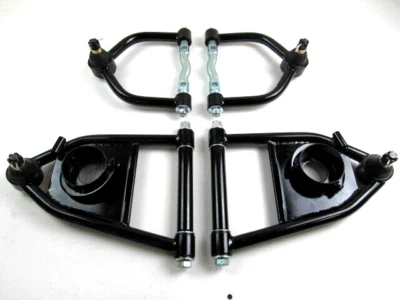 Mustang II 2 Control Arms Tubular Upper & Lower Coil Spring  Black C21001K - Image 1 of 4