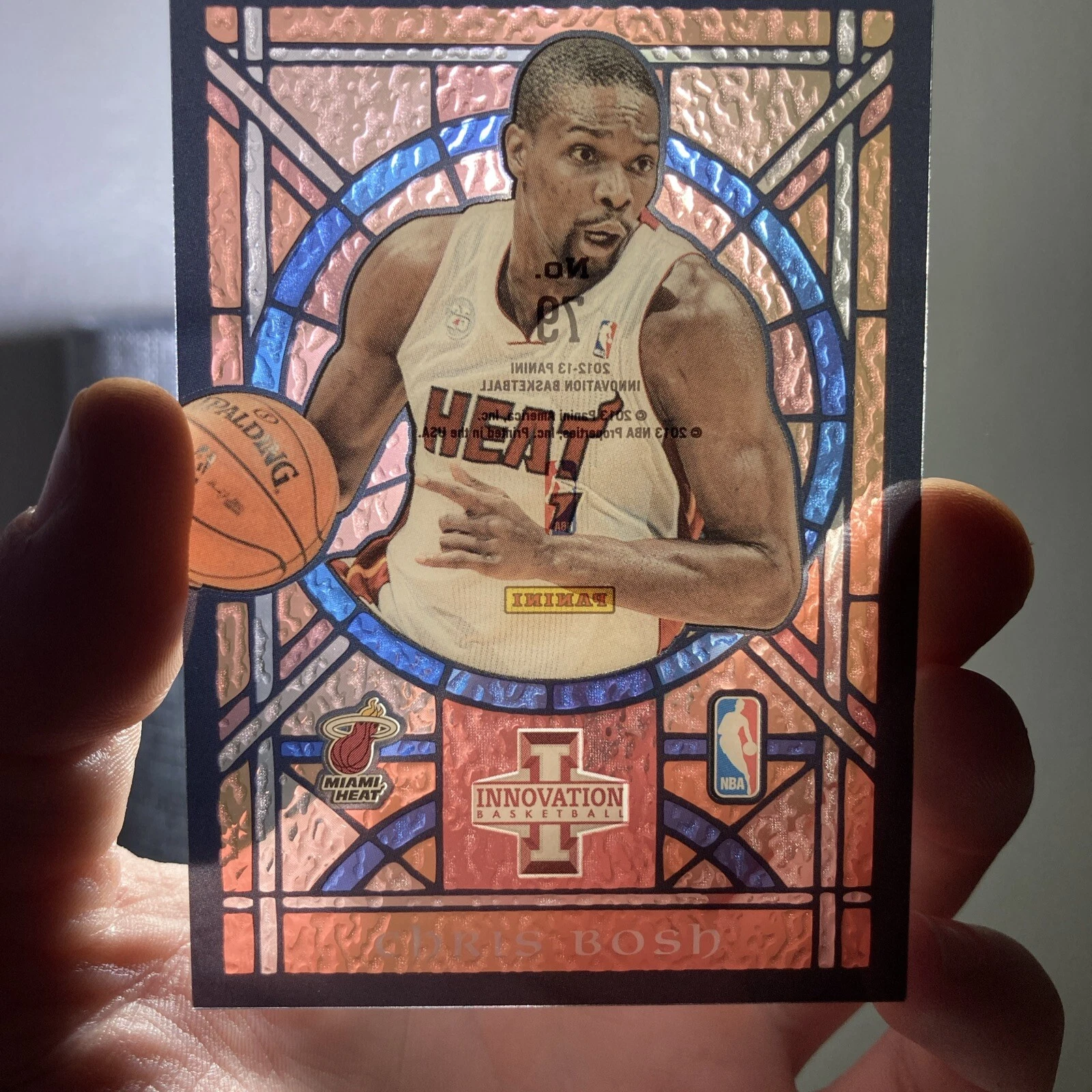 2012-13 PANINI INNOVATION #79 CHRIS BOSH STAINED GLASS