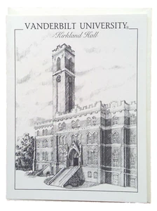 Charles Overly sketch note card blank Vanderbilt University Kirkland Hall 4"x5¼" - Picture 1 of 5