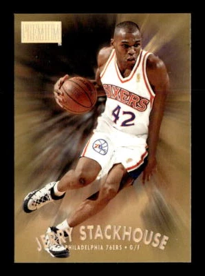 1997  SkyBox Premium #101 Jerry Stackhouse Philadelphia 76ers NBA Basketball - Image 1 of 2