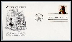 US FDC # 1729 13c Christmas Valley Forge Readers Digest 1977, 9M645 - Picture 1 of 1