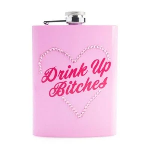 Drink Up Bitches Metal Flask : NEW - Picture 1 of 1