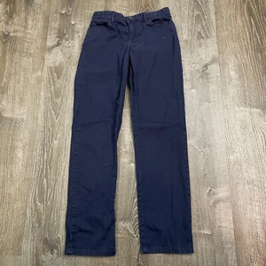 Gap Kids Girls Pants Navy Blue Adjustable Waist Straight Leg Size 14 - Picture 1 of 5