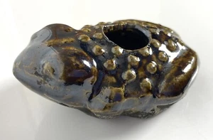Estate Antique Joseon Korean Brown-Glazed Frog-Form Waterdropper Water Dropper - Picture 1 of 9