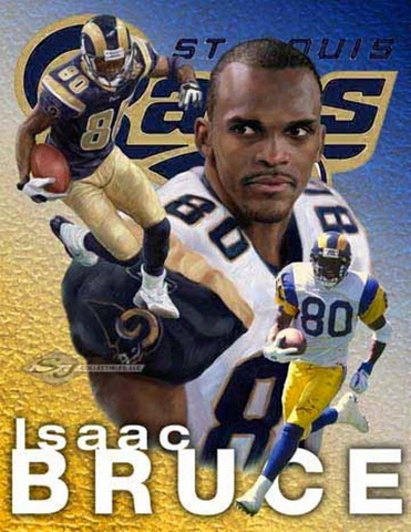 Isaac Bruce NFL Wide Receiver St. Louis Rams Team #80 Football Poster Print Cover