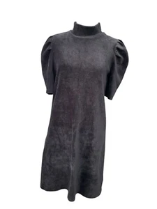 Gap Kids Puff Sleeve Velvet Rib Dress XXL 16/18 Grunge Core Punk Statement Midi - Picture 1 of 7