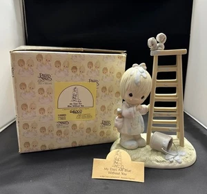 Precious Moments 1988, "My Days Are Blue Without You #520802-With Box - Picture 1 of 5