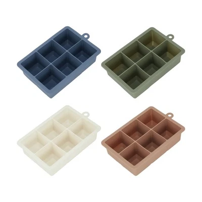 Assorted Giant Ice Cube Tray Jumbo Size Large Silicone 6 Square Mould Au Stock - image 1 of 4