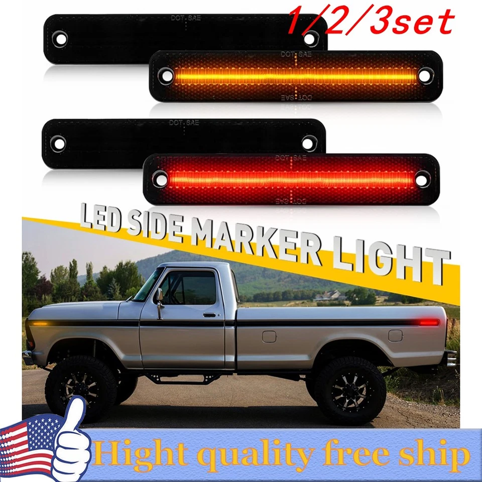 4/8x LED ahumado trasero marcador lateral para luces camioneta Ford serie F 73-79 Foto 1 de 1