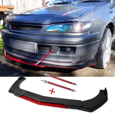 Kit divisor alerón labial parachoques delantero de fibra de carbono para Toyota 4Runner Foto 1 de 4